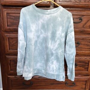 Pink Rose S Tie Dye print crew neck Sweatshirt